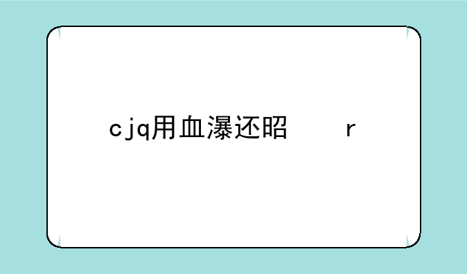 cjq用血瀑还是圣剑