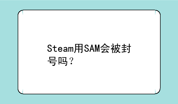 Steam用SAM会被封号吗？