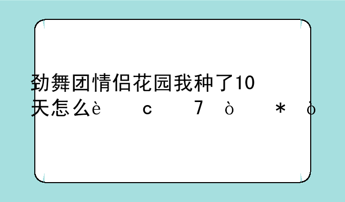 劲舞团情侣花园我种了10天怎么还不开花？